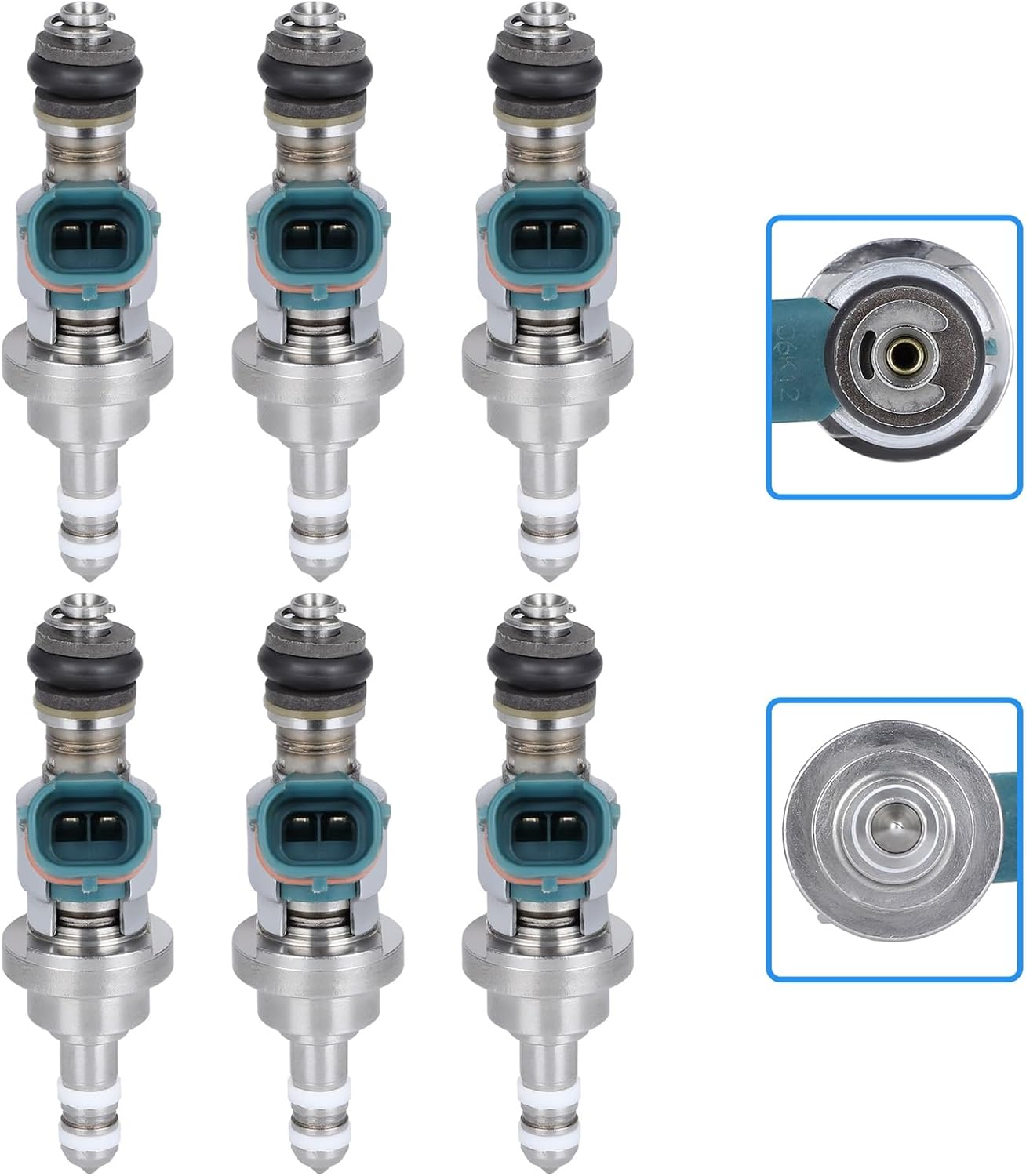 SCITOO 6Pcs 1 Hole Fuel Injectors fit for Lexus for GS300 for 2006, for Lexus for IS250 for 2006 2007 2008 2009 2010 2011 2012 2013 2014 2015, 23250-31020 23209-31020 17110 158-1464 845-12101 FJ761