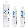 NAVIR Professional Hyaluronic Acid Care Set - Shampoo 500 ml + Mask 200 ml + Conditioner 200 ml - For Dry Damaged or Straightened Hair - Sulphate Free - 3-Piece Set