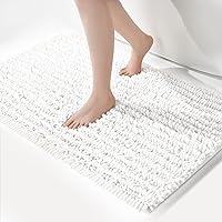 Vista 7 de FLOLEOPA Alfombras de baño de microfibra suave y esponjosa, tapetes de baño absorbentes, antideslizantes, lavables a máquina y de secado rápido