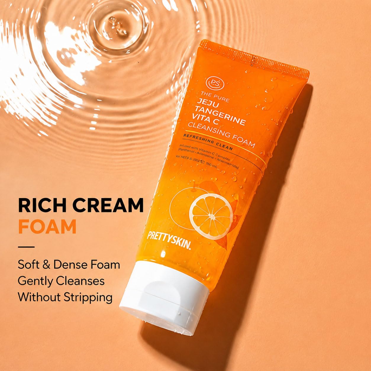 Amazon.com: PRETTYSKIN Vitamin Cleansing Foam with Jeju Tangerine