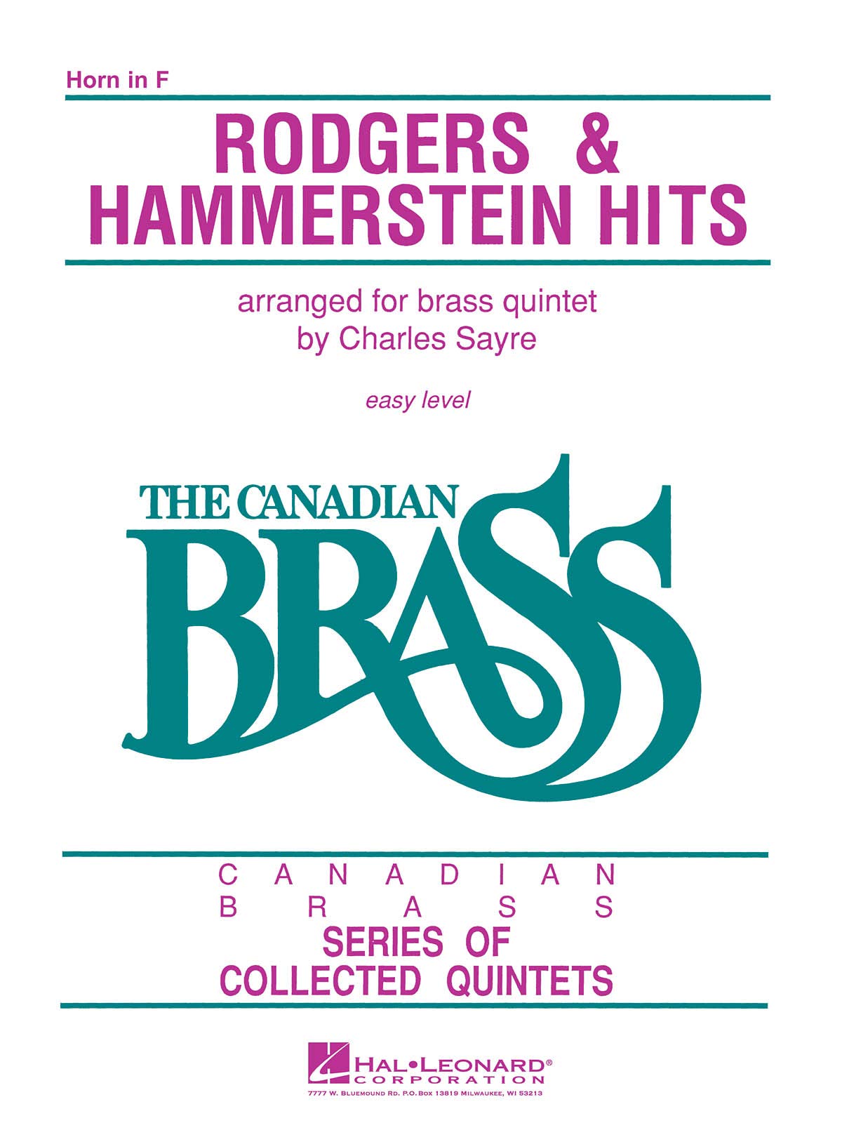 Partition French Horn musique de film Rodgers Hammerstein Brass