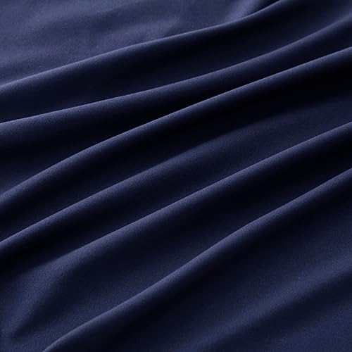 Miniatura 4 de NookZuzu - Juego de 2 fundas de almohada de microfibra ultra suaves de 1800 hilos con cierre de sobre, color azul marino, juego de 2 fundas de