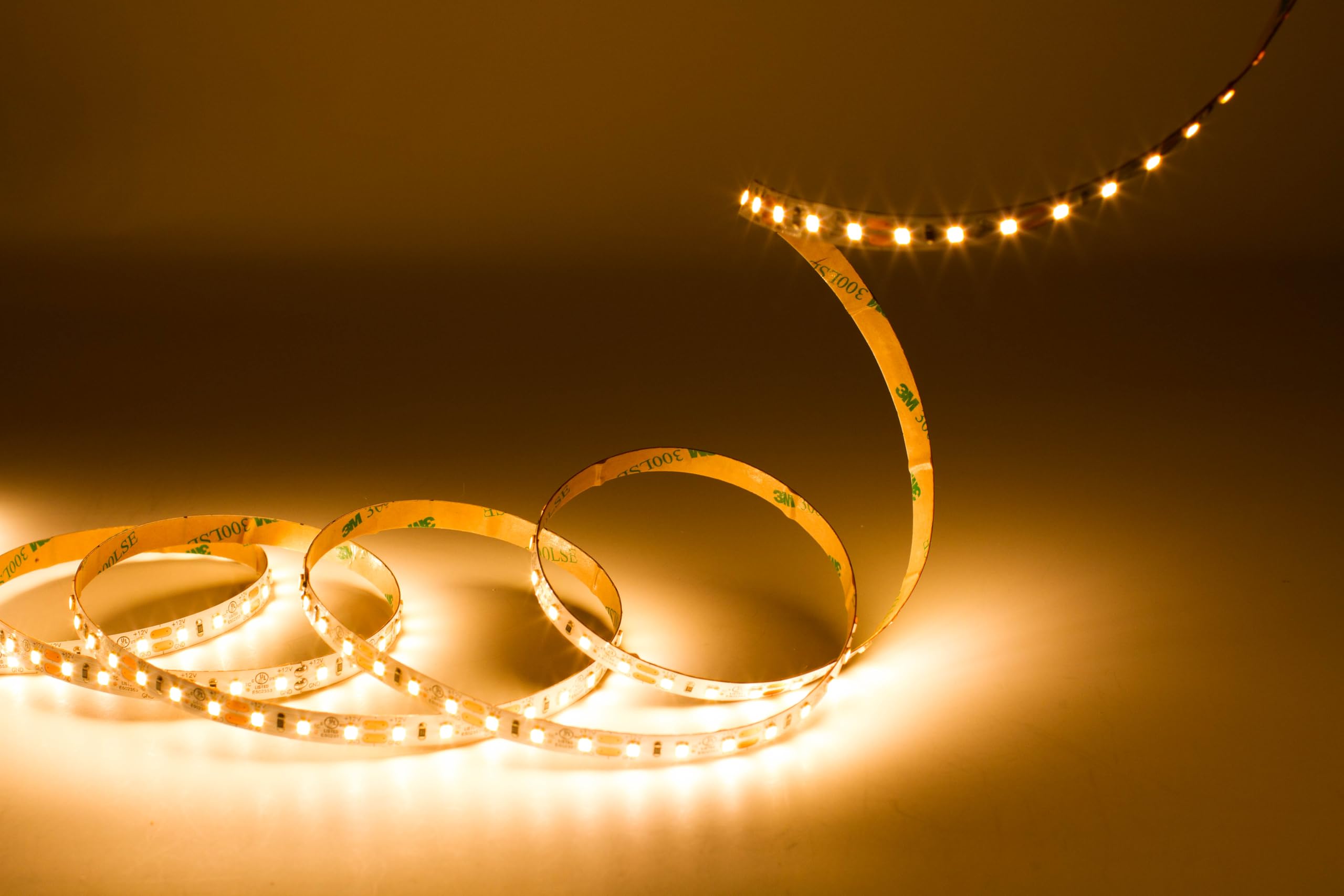 LEDupdates 12v High CRI 95 LED Strip Tape Light 3000K 4000K 6000K 450 LED Per Roll Flexible Ribbon for Under Cabinet, Kitchen, DIY Lighting Project Power Supply Not Included (2700K Candle Warm White)