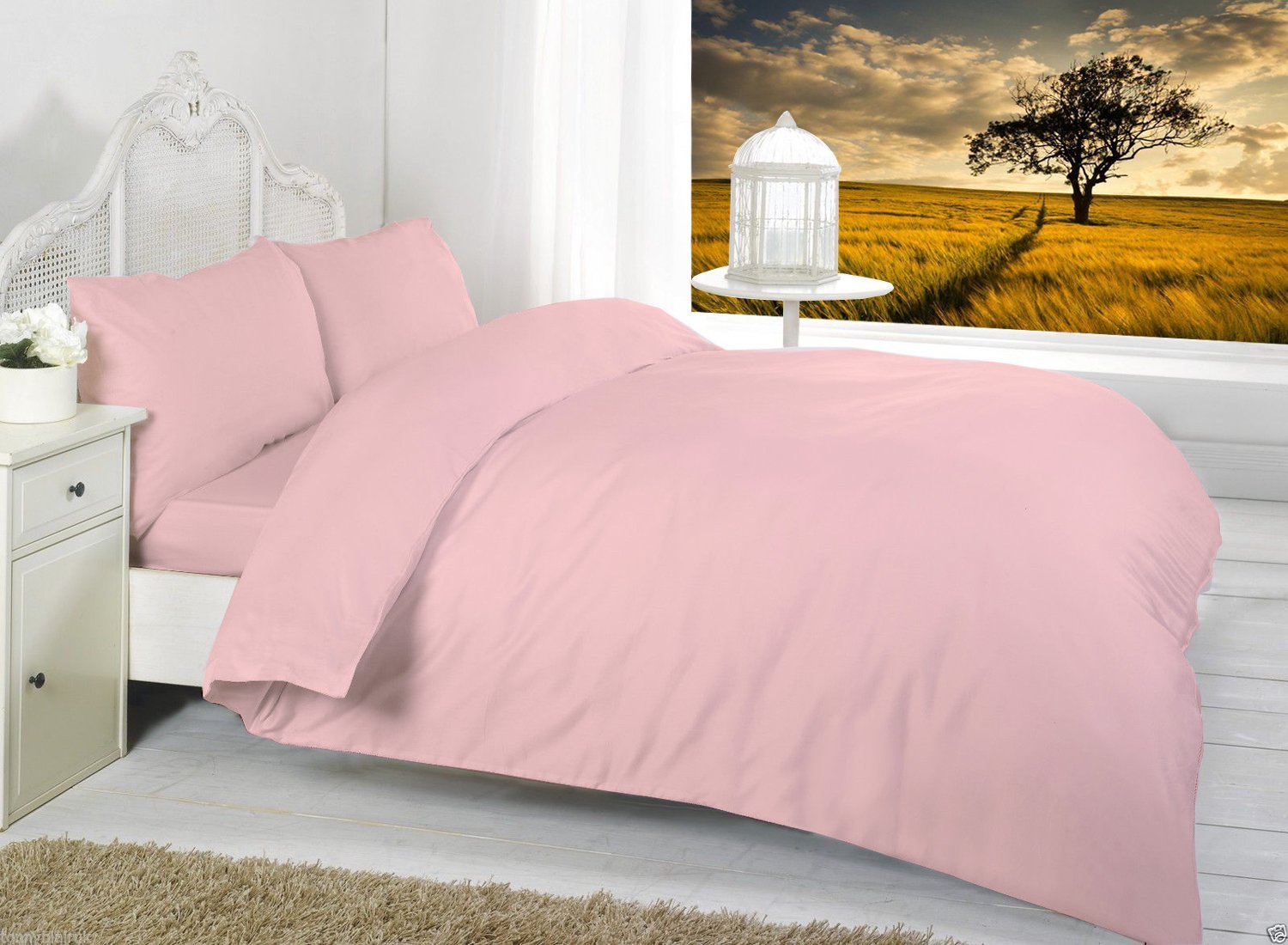Bunk Bed Fitted sheets 2ft 6" Percale PolyCotton By *Textile.Plus* (Pink)