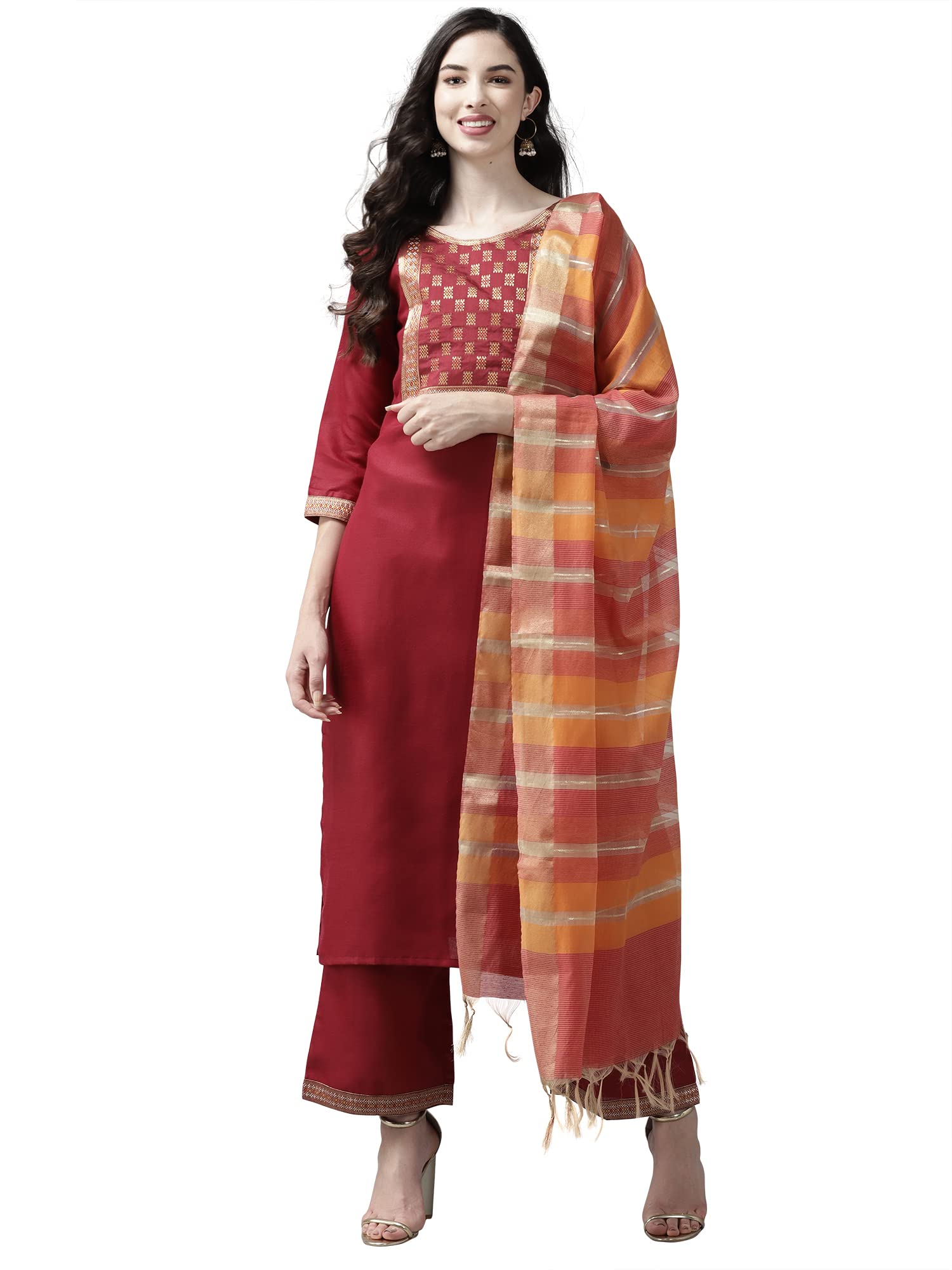INDO ERA Women Indo Era Women's Cotton Blend Kurta Set