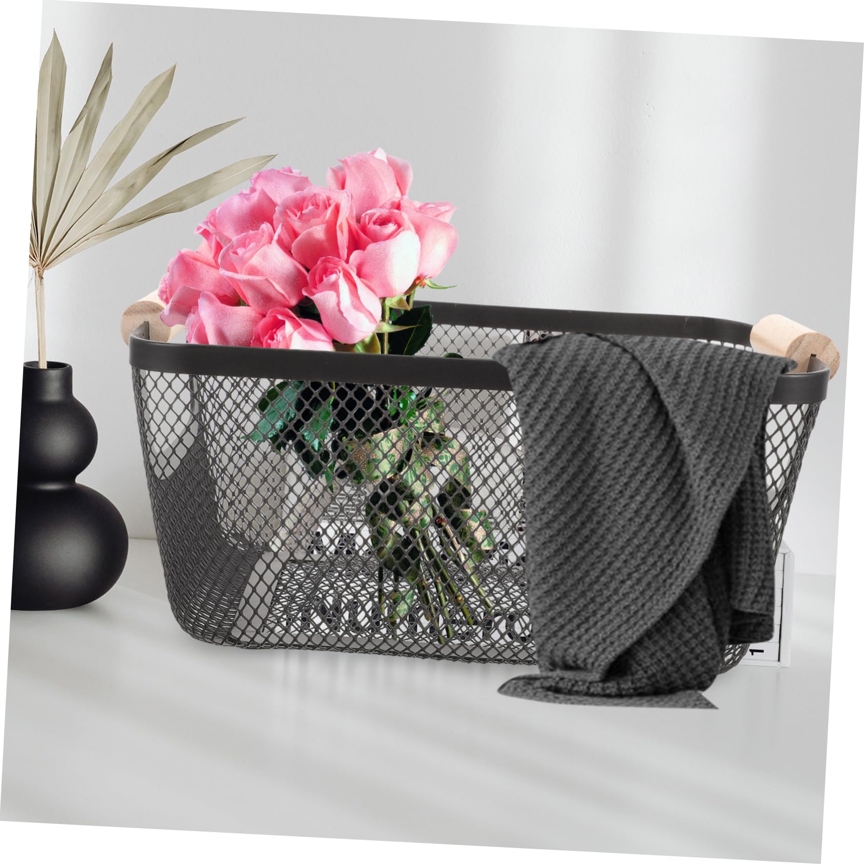 Amazon.co.jp: TOVINANNA 属製メッシュバスケット 長方形 収納