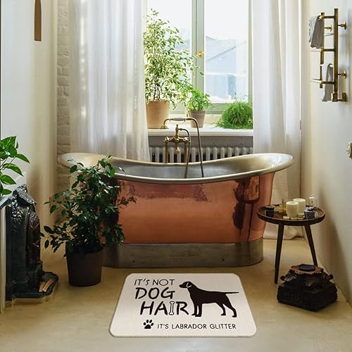 Miniatura 4 de Znzd Tapete decorativo divertido con purpurina It's Not Dog Hair It's Labrador, para puerta delantera, entrada al aire libre, granja, rústico,