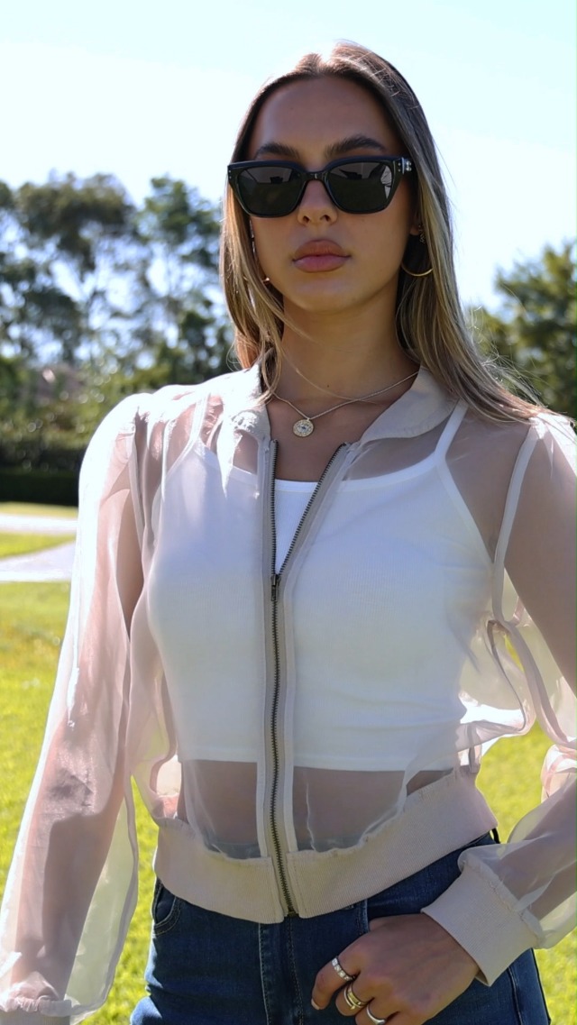 ジャケット・アウター Eaphi RANDOM BUTTON SHEER JACKET RANDOM BUTTON SHEER JACKET