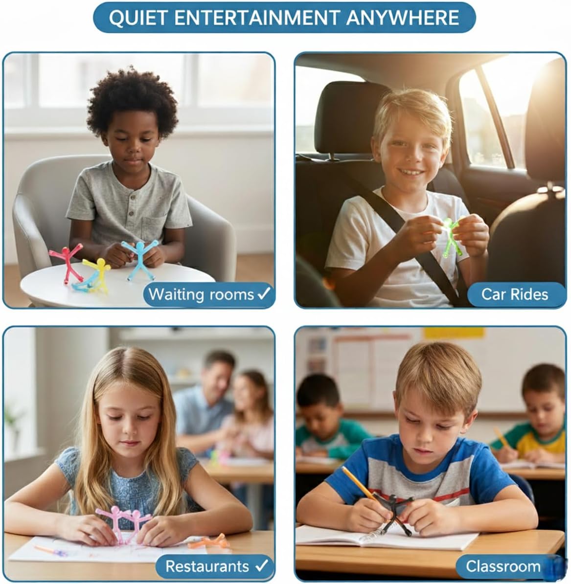 MAGMEN Magnetic Fidget Toys 10PC Opaque Set, STEM Magnetic Building Figures for Kids, Sensory Toys for ADHD Autism, Stocking Stuffers, Travel Toys, Desk Toys for Adults, Easter Basket Stuffers