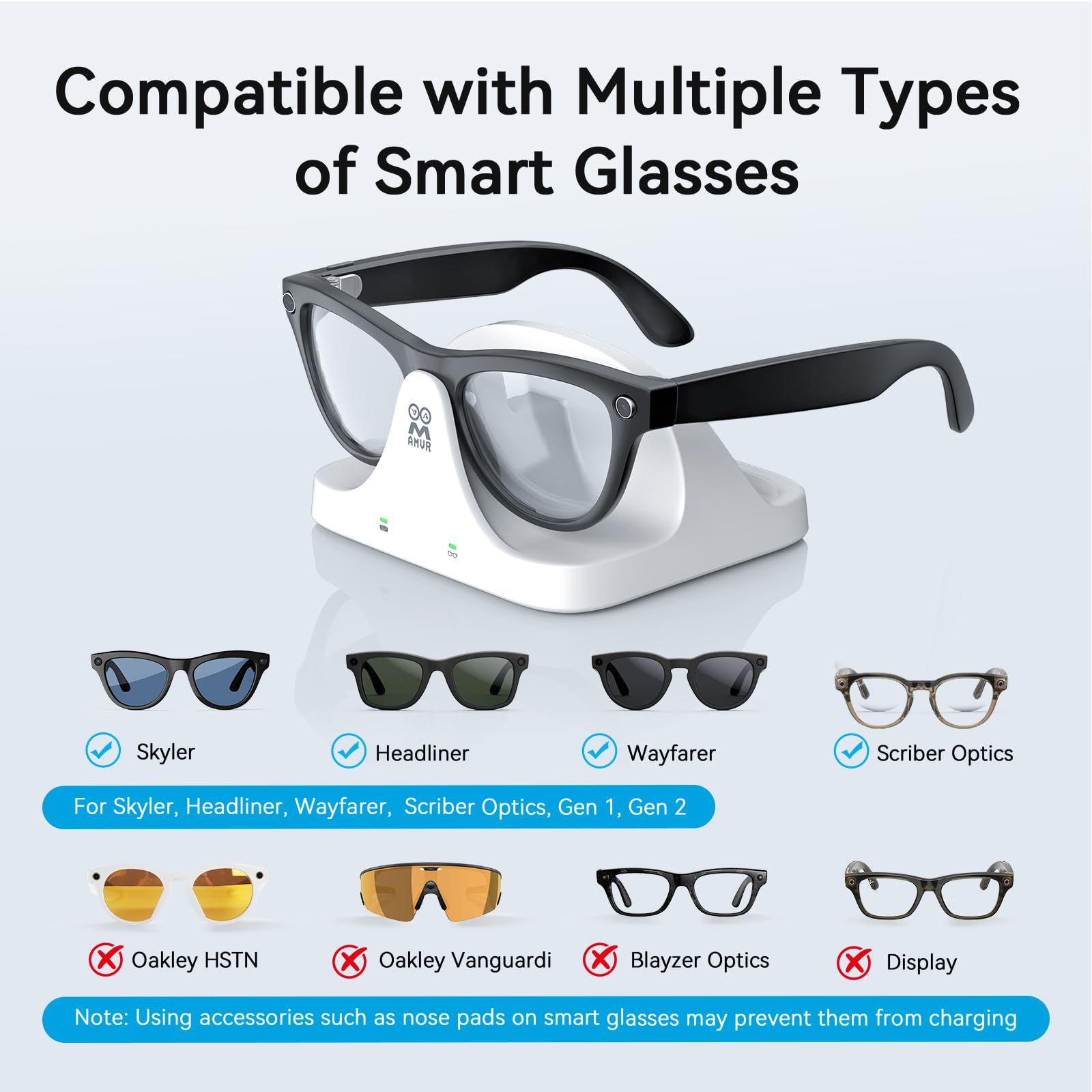 Amazon.co.jp: AMVR 磁気 2-in-1 充電ドック Ray Ban Meta に対応
