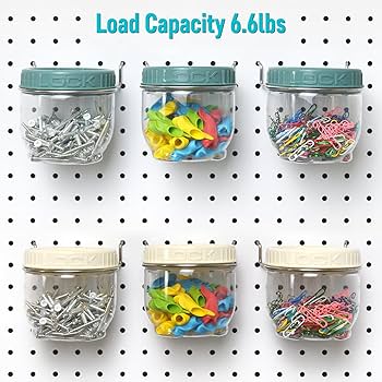 Yulejo 4 Pack Pegboard Accessories With Lid White India | Ubuy - View #9