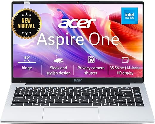 Acer Aspire One, Intel Core Celeron N4500, Office 2024 + M365 Basic, 12GB LPDDR4X RAM/ 256GB SSD, 14.0"/35.56cm TN HD Disp