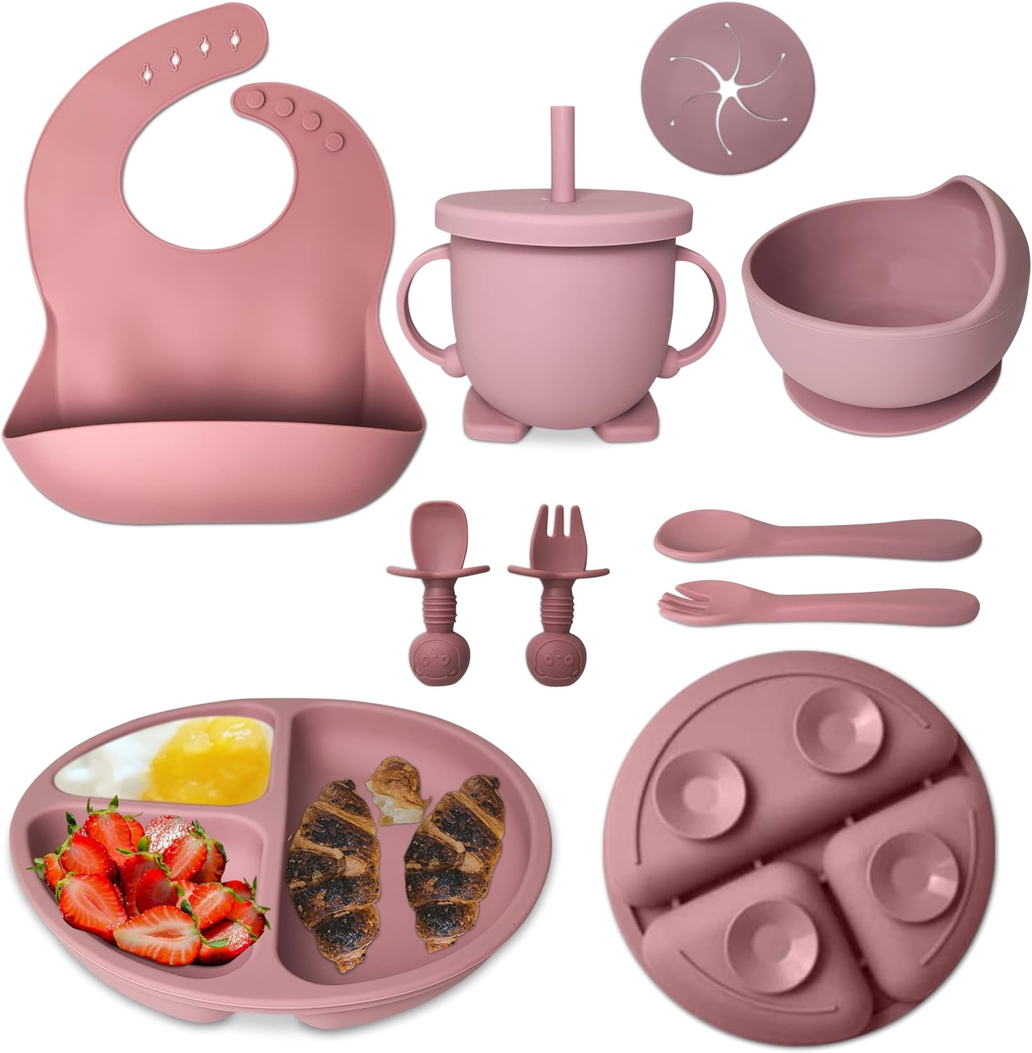 mutualproducts Baby Feeding Set 8Piece Baby Led Weaning Utensils