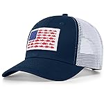 Naicissism American Fish Flag Trucker Hat, Fishing Gifts for Men, Outdoor Snapback Fishing Hat Perfect for Fishing and Daily Use