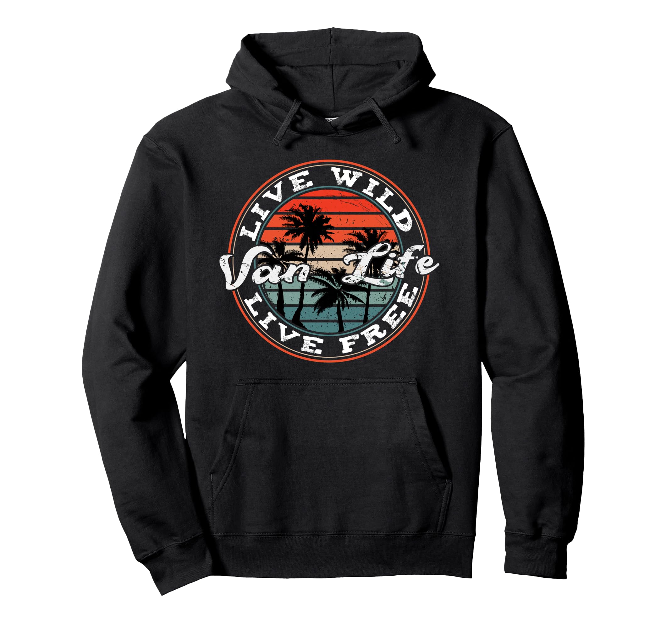 Retro Vintage Van Life Dwellers Vanlife Nomads Pullover Hoodie