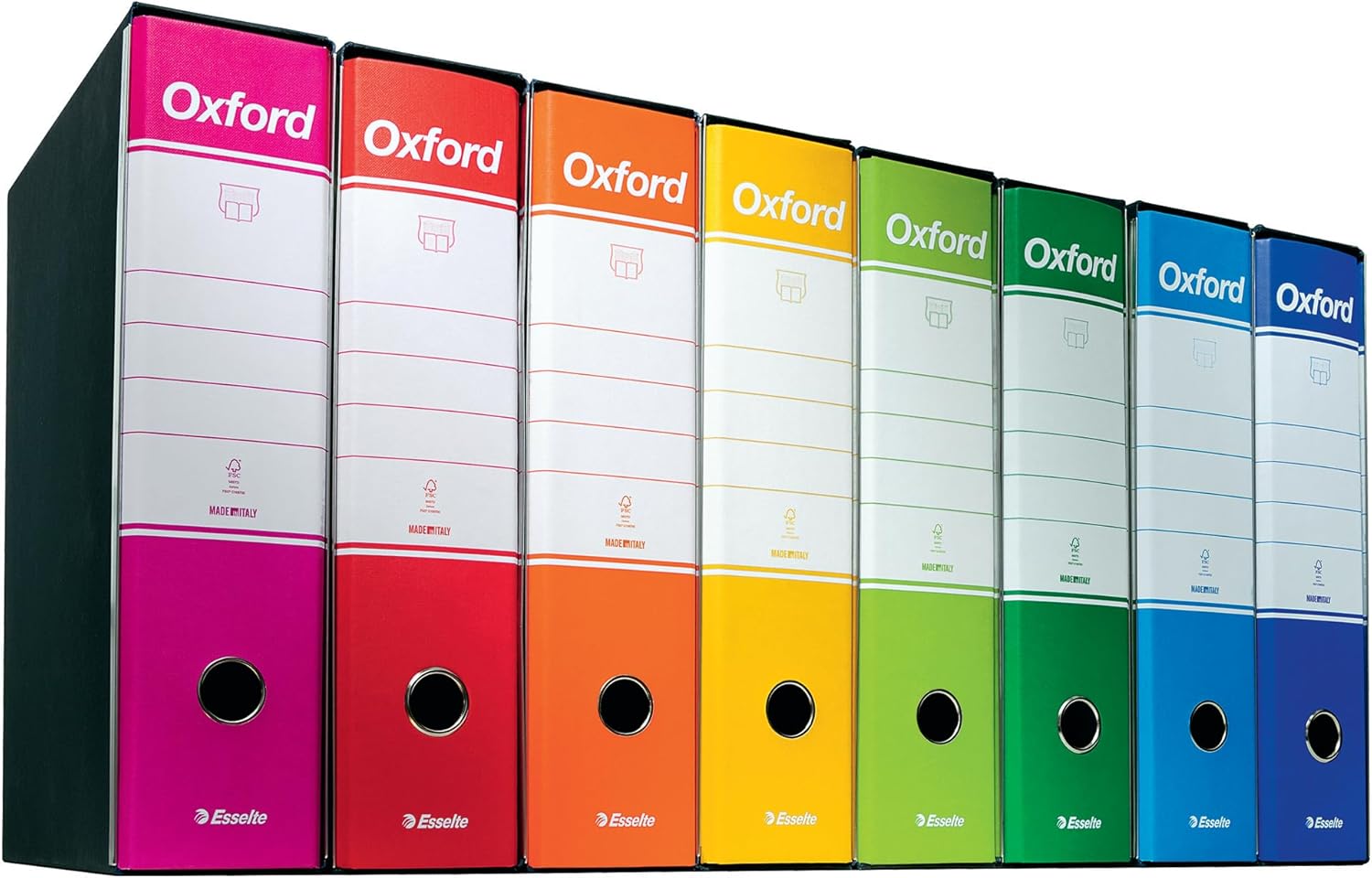 Esselte A4 Oxford Box Lever Arch Files, Multi Coloured, 390785110