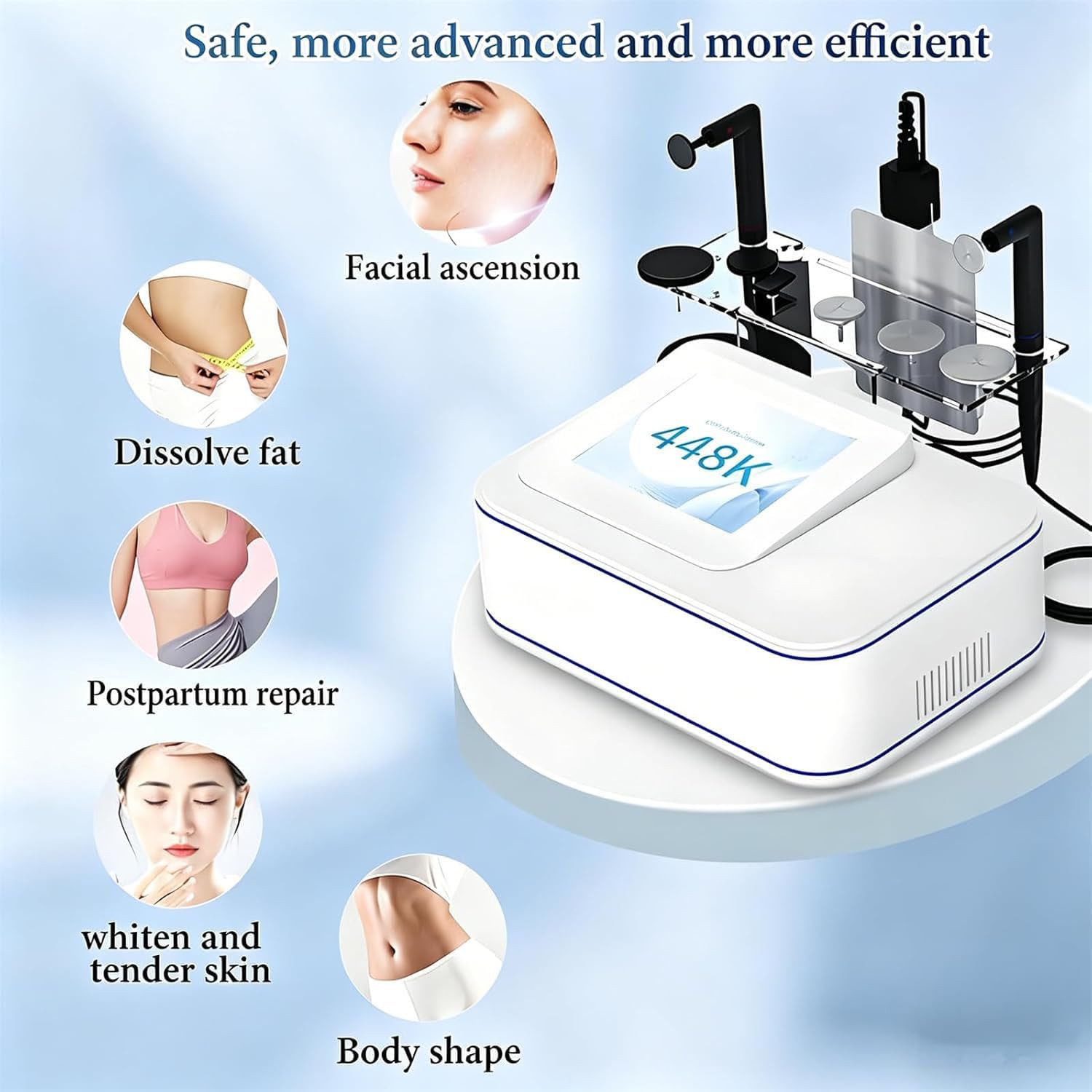 448khz Indiba RET CET Tecar Therapy Rf Tecar Macchina per terapia di sollievo profondo dal dolore Radiofrequenza Fisioterapia Ablazione Perdita di peso Macchina a trasferimento elettrico capacitivo RF