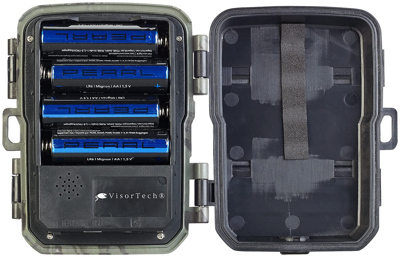 VisorTech Wildkamera WLAN-2K PIR Nachtsicht 6 Monate Stand-by App IPX5