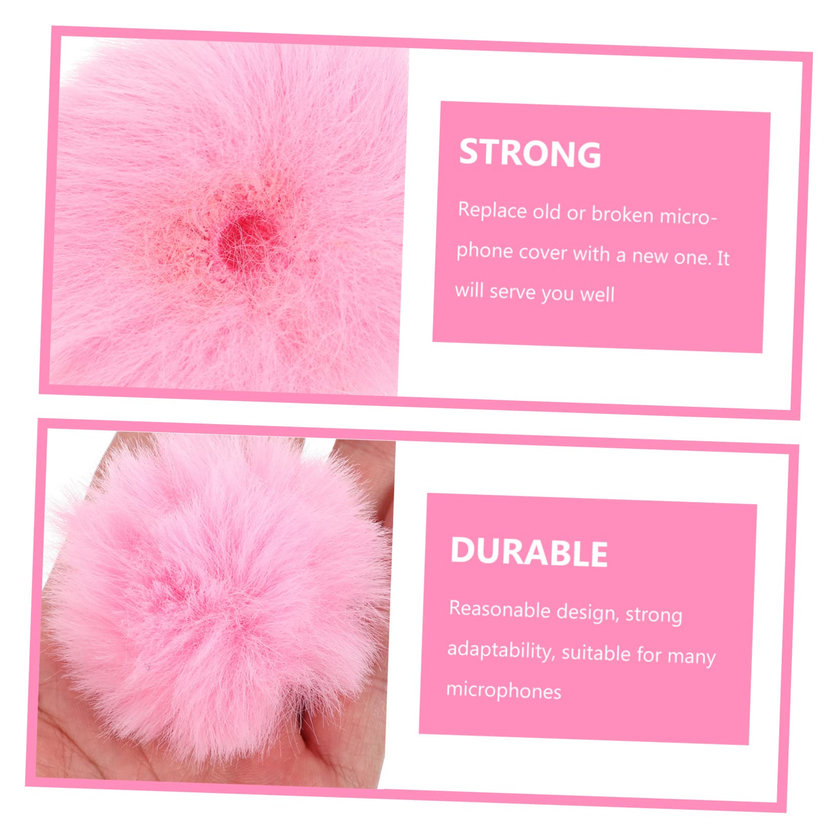 BESPORTBLE 2Pcs Creative Microphone Cover Splash Mic Sleeve Ktv Furry Mic Protector Compatible with Various Microphones Reduces Wind Noise Blocks Dust