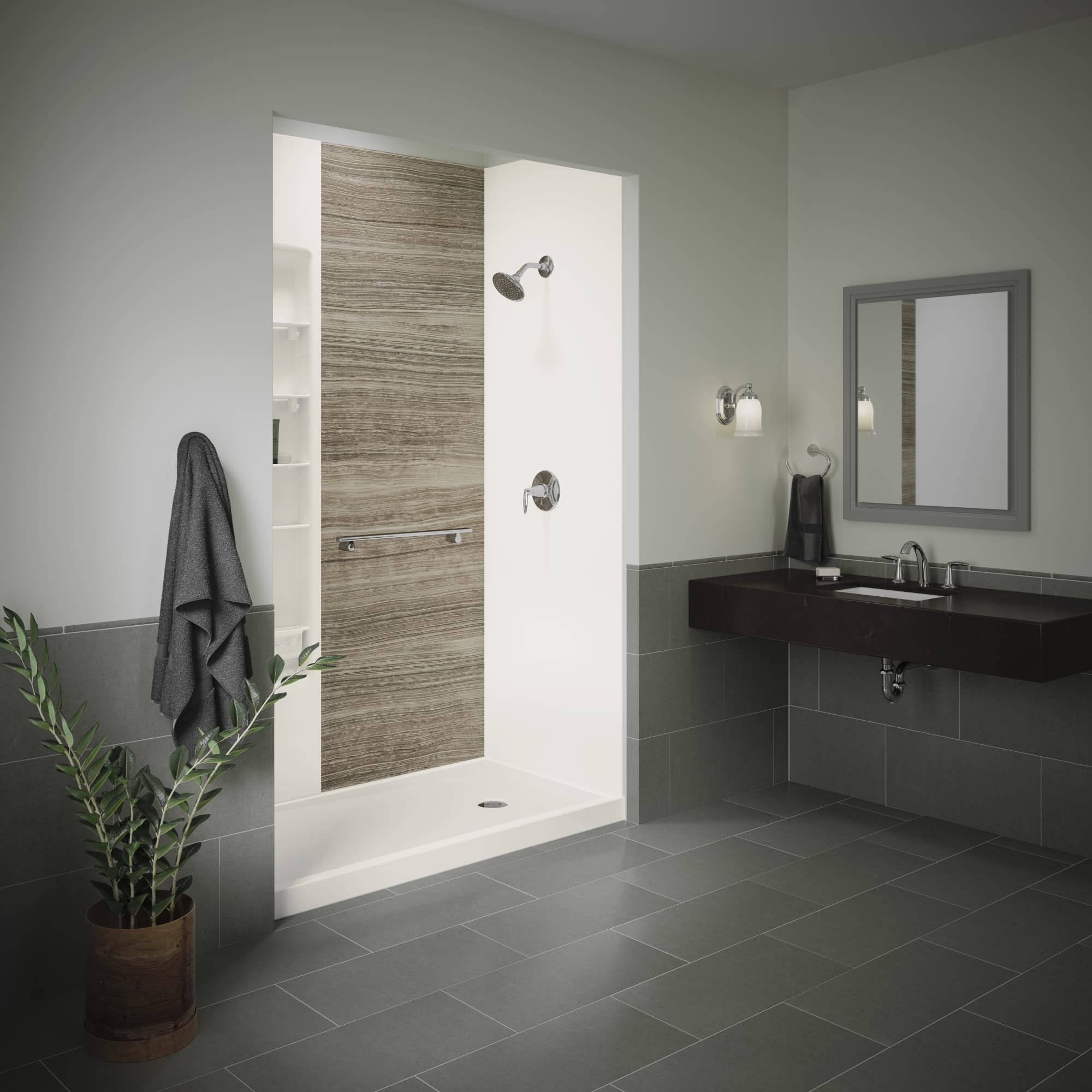 KOHLER 60" x 30" single-threshold shower base with left-hand drain