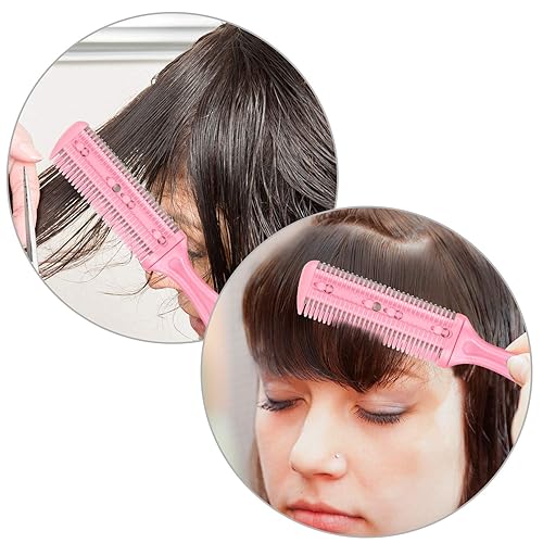 Miniatura 3 de Maitys 3 Piezas Peine Navaja de Corte de Cabello Peine de Corte de Cabello con 12 Cuchillas de Repuesto Moldeador de Doble Filo para Salón y Hogar