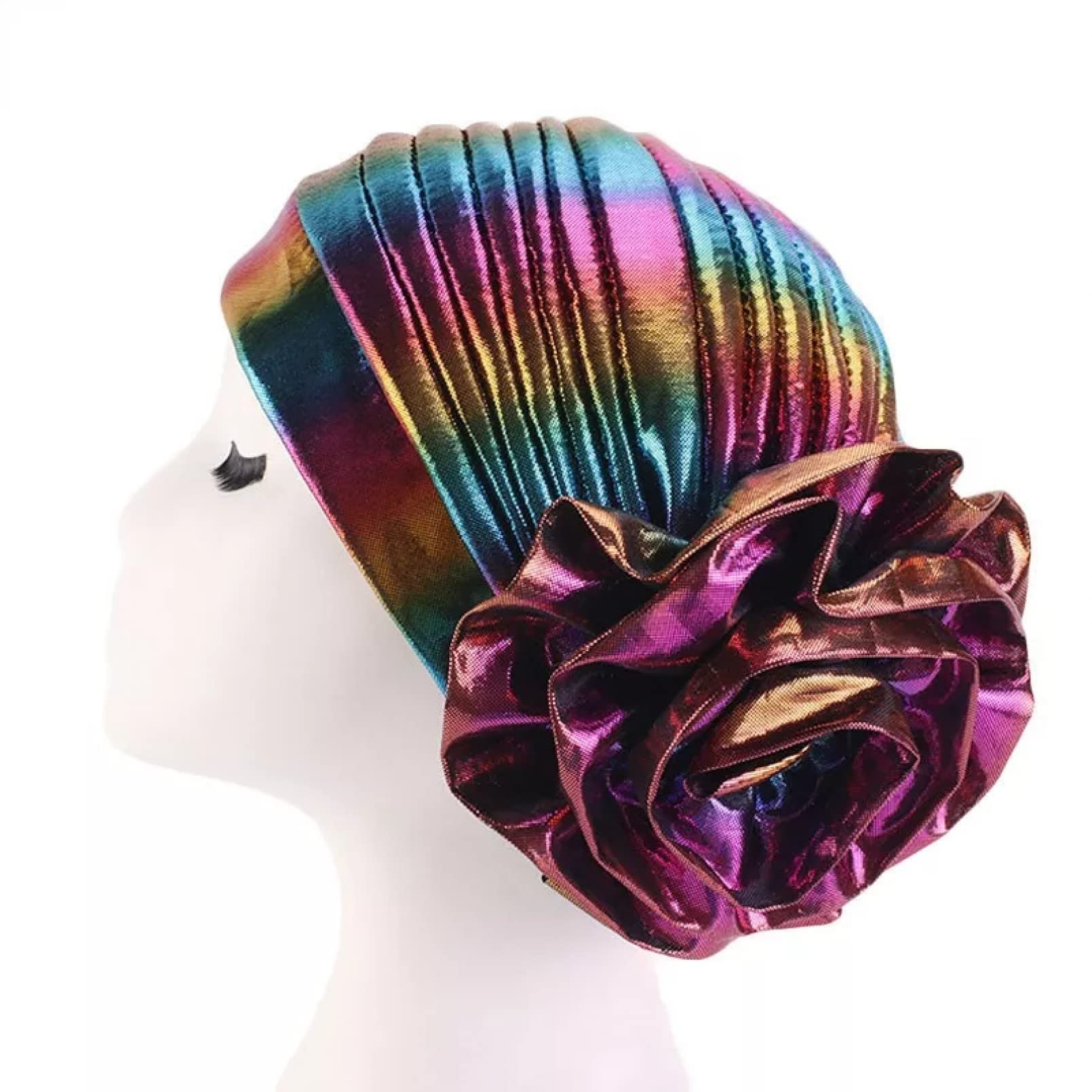 Sombrero Mujer Hombre Gorro de Flores para Mujer Sombrero Floral para la Cabeza Turbante de Moda étnica Bandana para Mujer Sombrero cálido y Elegante para otoño e Invierno