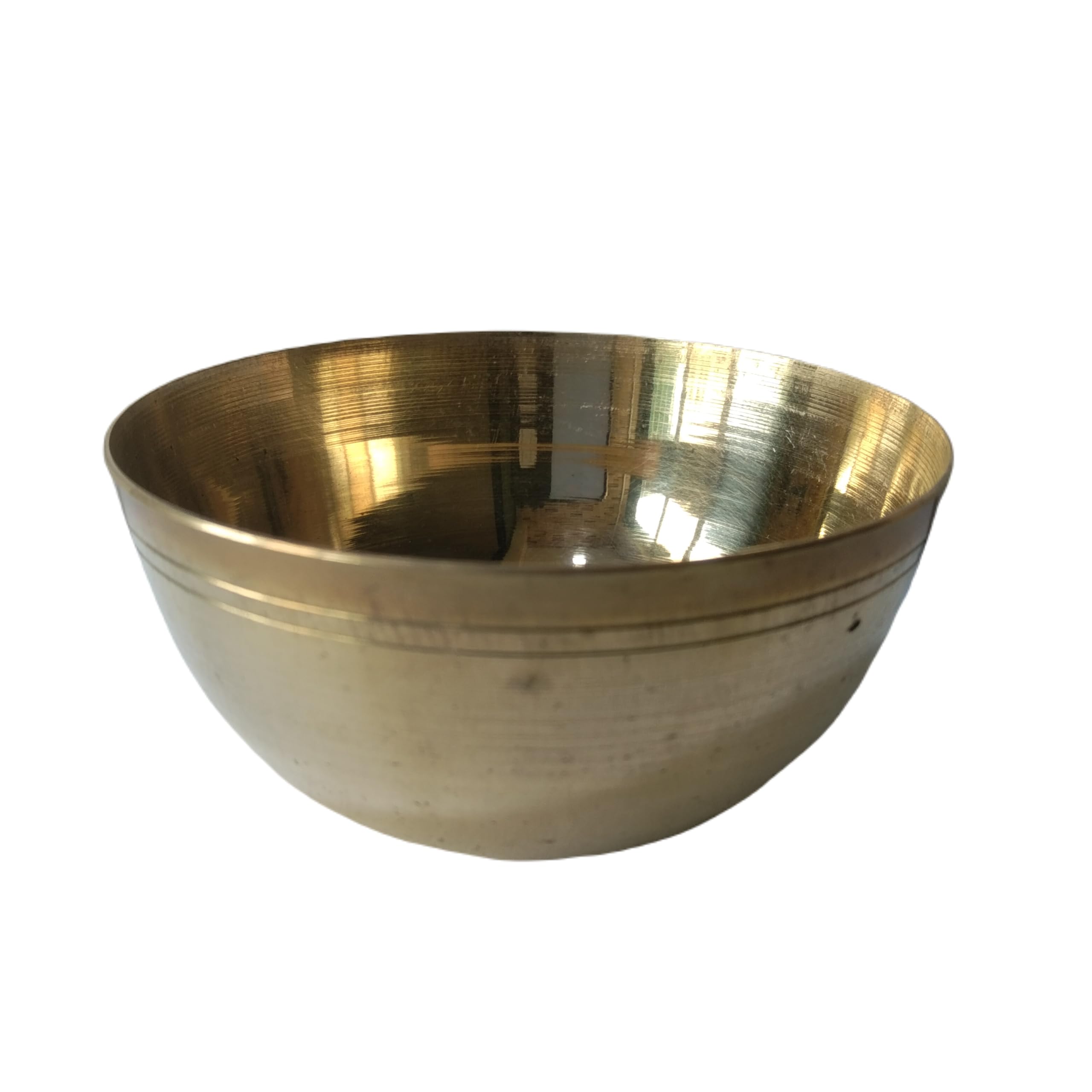 Brass Pooja Bowl - Sacred Vessel for Chandan, Prasad, Haldi, Kumkum, Sindoor, and More (Brass Bowl - X-Large)