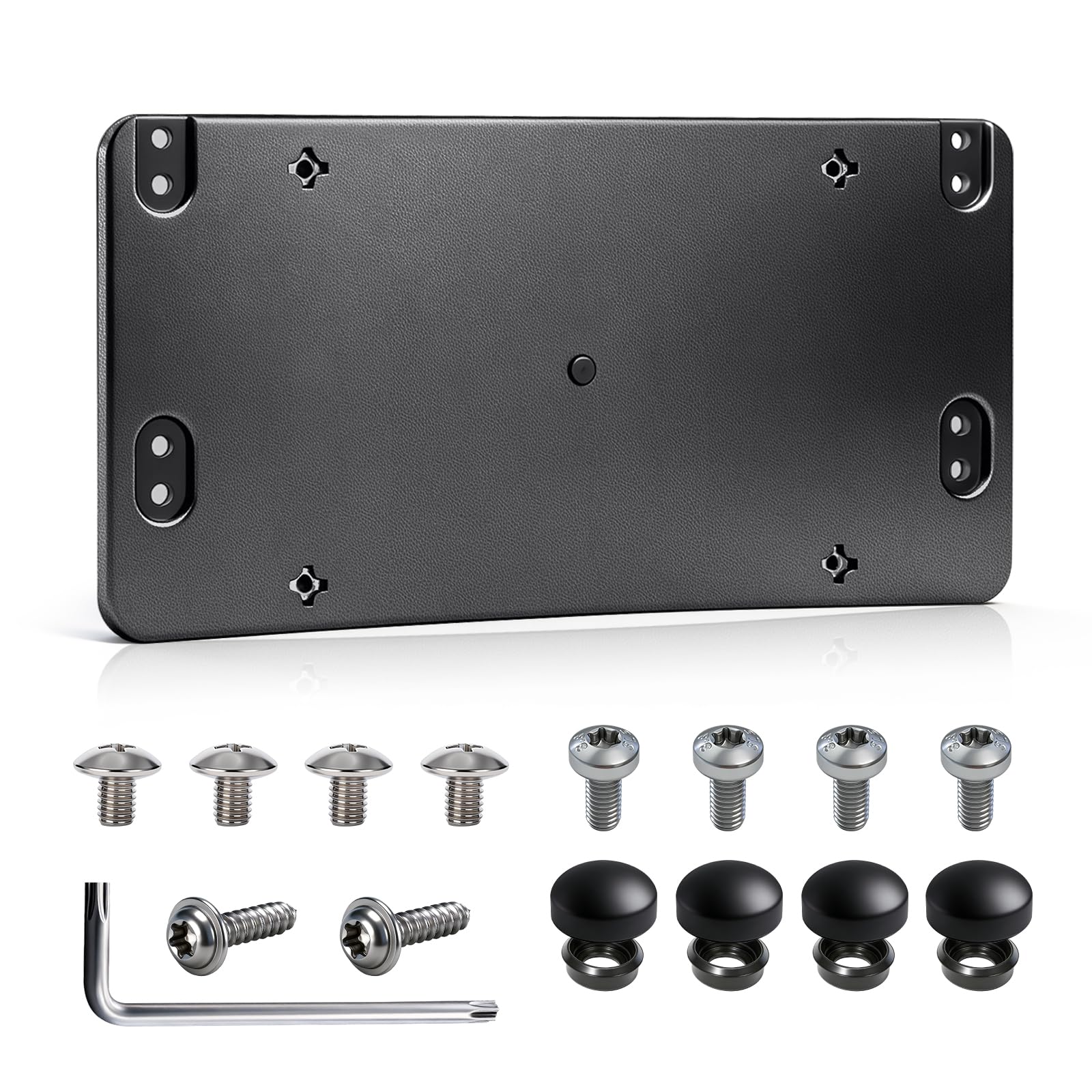 TOVIIEA Rear License Plate Bracket Holder Fit for 2007-2025 Mercedes-Benz, Standard 6"x12" Tail Bumper Car Tag Holder Frame Replace with Screws & Wrench,OEM 1698170211 & A0008101711 - 2