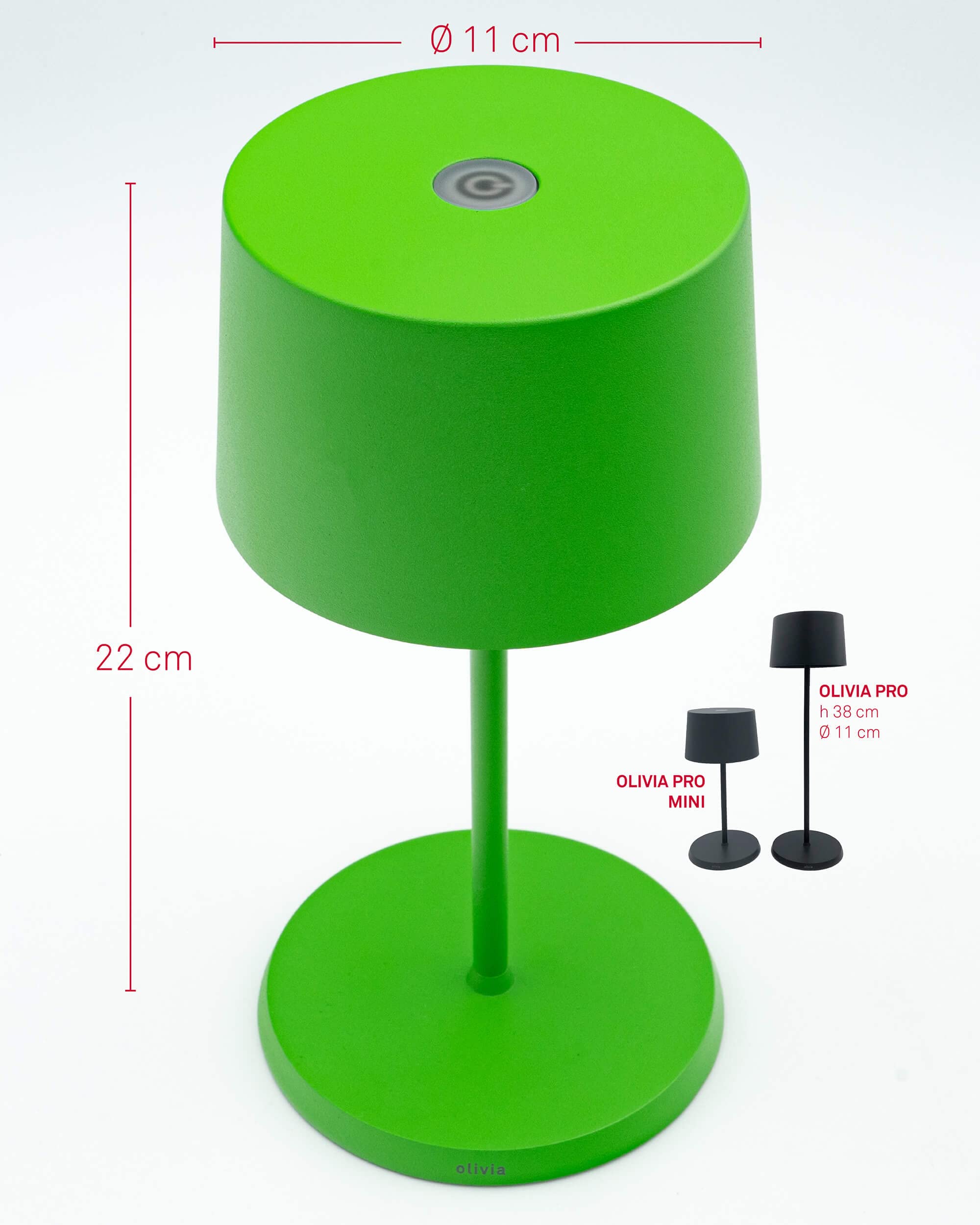 Zafferano Damina - Lampada Led Ricaricabile da Tavolo, Touch Dimmer, 8h di Autonomia, IP65