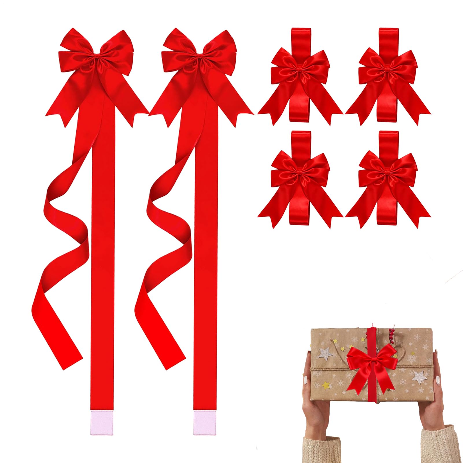 Decoración de lazos navideños para puertas de gabinetes juego vintage que ahorra espacio