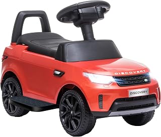 Qaba Land Rover Licensed 6V Ride on Push Car, 2 in 1 Sliding Car, Battery Powered Electric Car for Kids with Headlights Music Horn for 18-60 Months, Red