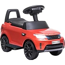 Qaba Land Rover Licensed 6V Ride on Push Car, 2 in 1 Sliding Car, Battery Powered Electric Car for Kids with Headlights Music Horn for 18-60 Months, Red