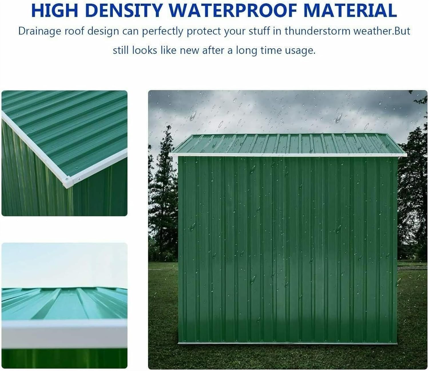 Garden Sheds 3.5x6ft Outdoor Garden Storage Shed Backyard Metal Tool House with Lockable Door Storage Sheds Outdoor Storage Sheds