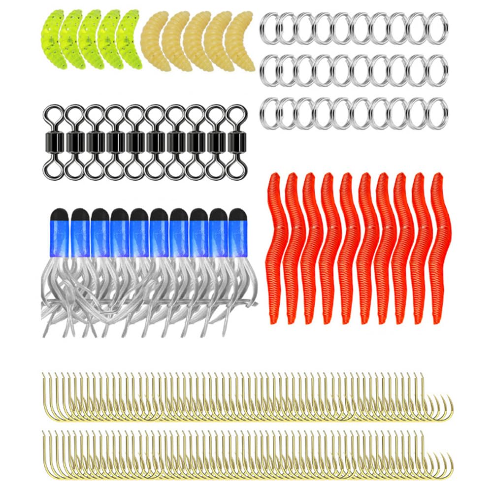 300PCS 3D Fisch Angelnköder Gemischt, Fische Angelzubehör Hecht Köder Set, VIB Fischen Höhenhaken Einzelhaken Künstliche Köder Fisch für Süßwasser Salzwasser Fischen