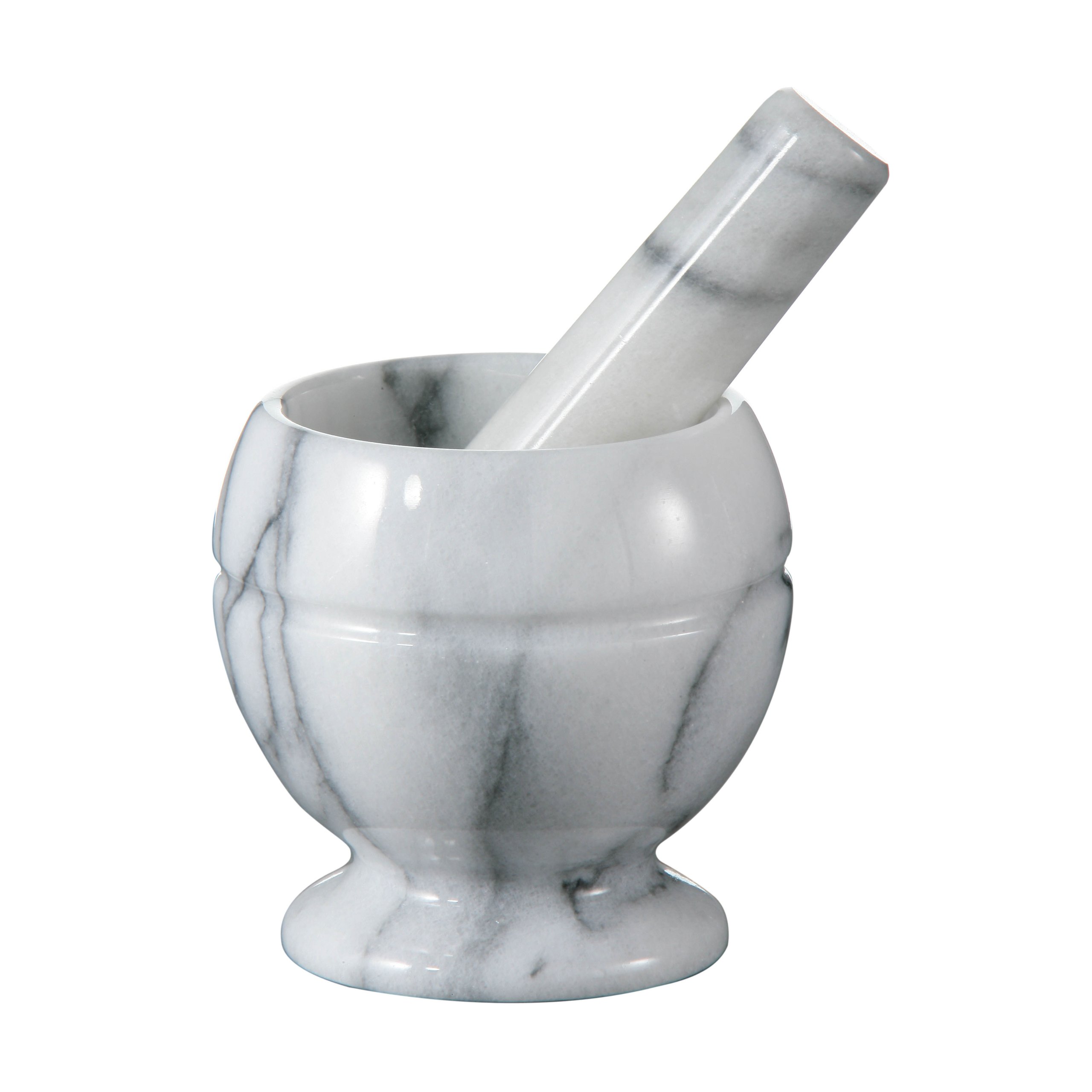 Premier White Housewares Mortar And Pestle, 10 Cm - Marble