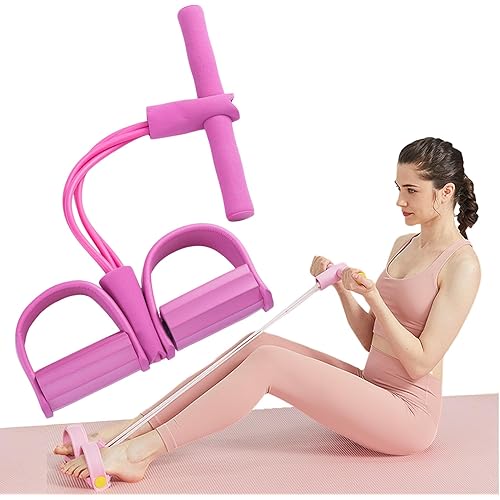 Multifunction Tension Rope, 6-Tube Elastic Yoga Pedal Puller Resistance Band, Natural Latex Tension Rope Fitness Equipment, for Abdomen/Waist/Arm/Leg Stretching Slimming Training