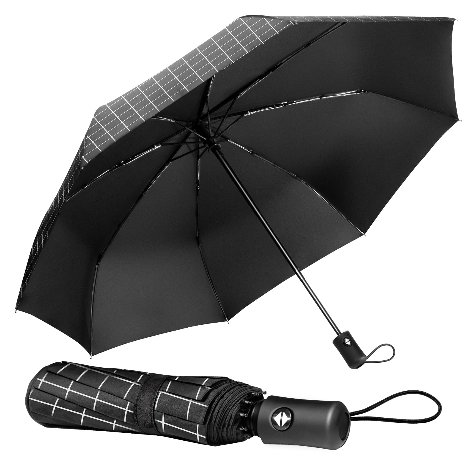 Umbrella, Compact Strong Windproof Automatic Umbrellas, Folding Lightweight, Portable Travel Golf Umbrella for Rain