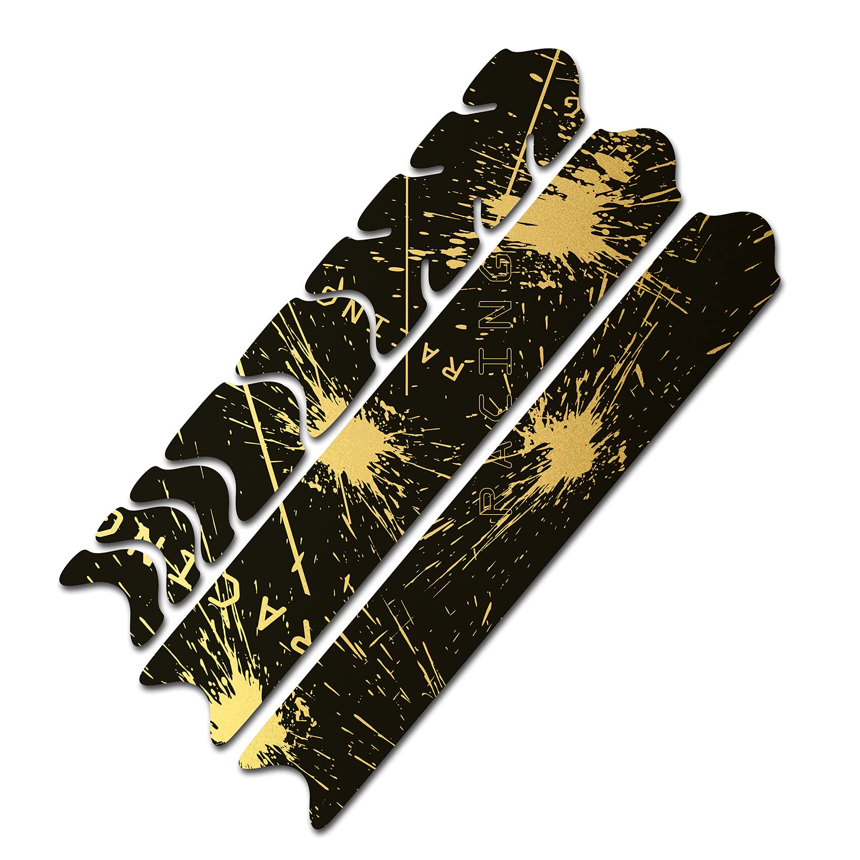 Ochrona ramy roweru, folia ochronna na tylne trójkątne uchwyty, naklejka ochrona na ramy z włókna węglowego MTB BMX, folia chroniąca lakier R161 (07 Racing Gold Metallic)