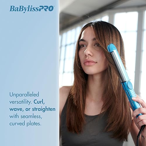 Miniatura 3 de Plancha plana de titanio nano, plancha de pelo de 1 pulgada en U para resultados profesionales de salón y todo tipo de cabello