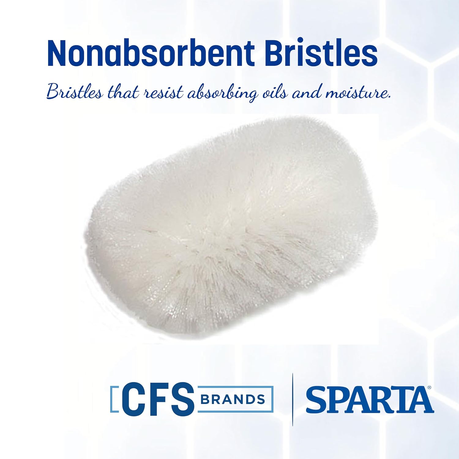 SPARTA 5-1/2" Tank and Kettle Scrub Brush Head Heavy-Duty Tile Brush, Handle Compatible (Sold Separately) for Access in Spacious Containers, Nylon Bristle, 9.5 x 5.5 x 4 Inches, White