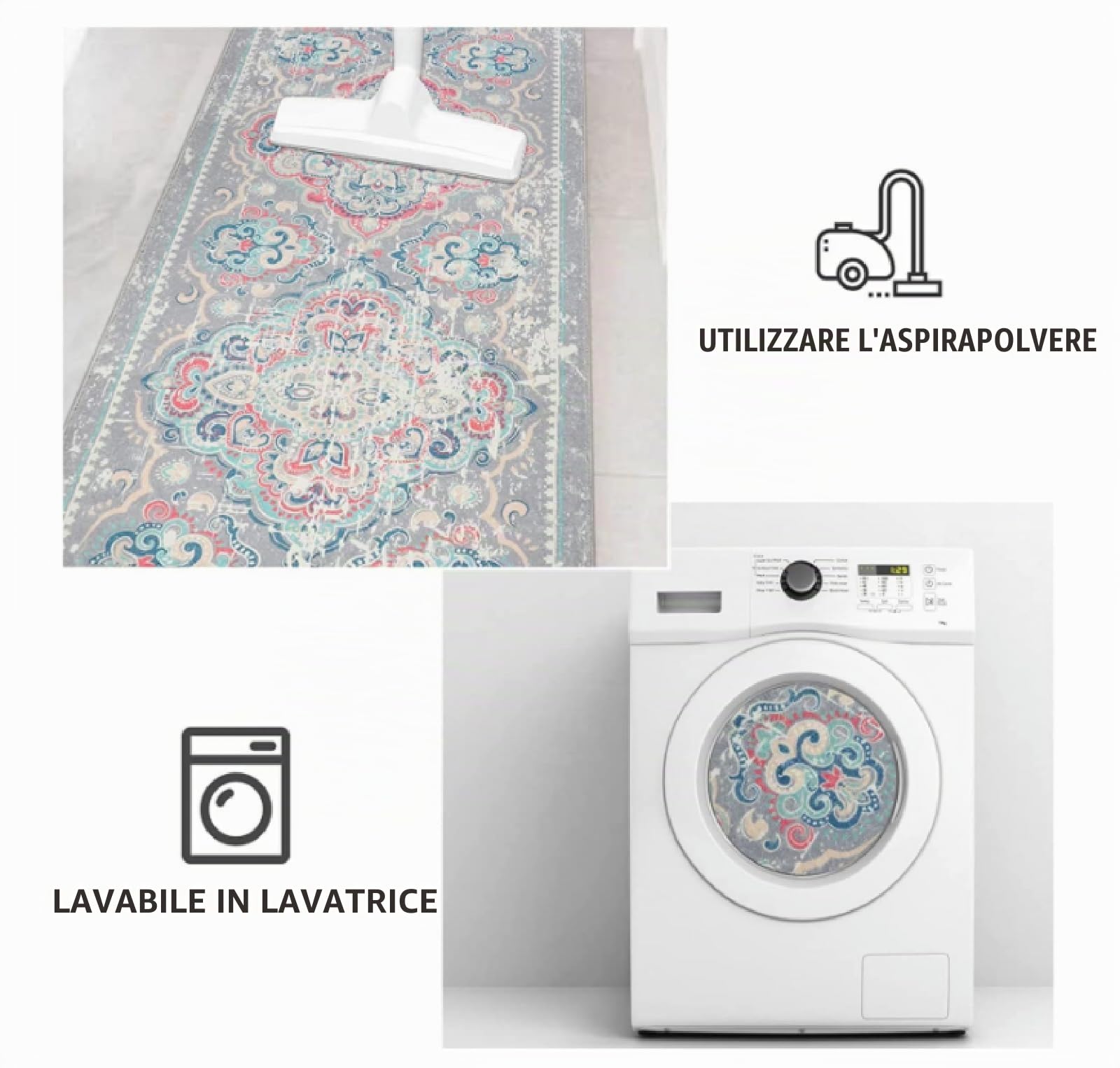 Tappeto Moderno Striscia Beige Verde - Tappeto Soffice per Camera da Letto e Soggiorno (150x200cm) - Antiscivolo, Lavabile e Ideale per l'Ingresso