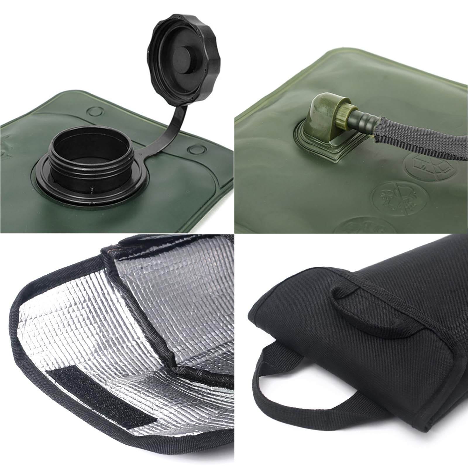 2.5-3L Bolsa Aislante Vejiga Agua, Mochila Vejiga Hidratación, Recarga Bolsa Agua, Burbuja Aislada Agua Bolso, Adecuada para Senderismo, Ciclismo, Montañismo, Camping