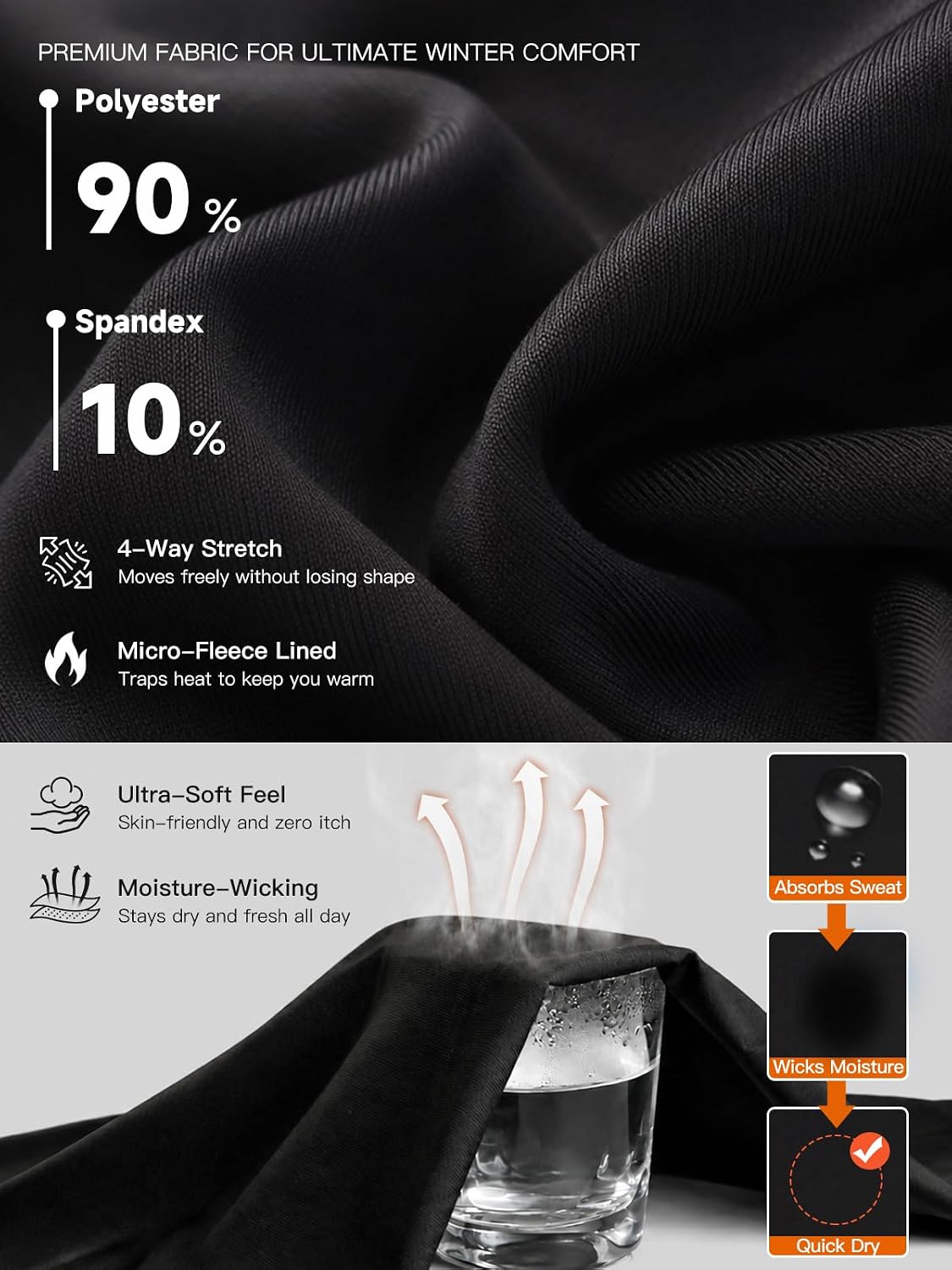 romision Thermal Underwear for Men Long Johns Set Hunting Gear Base Layer