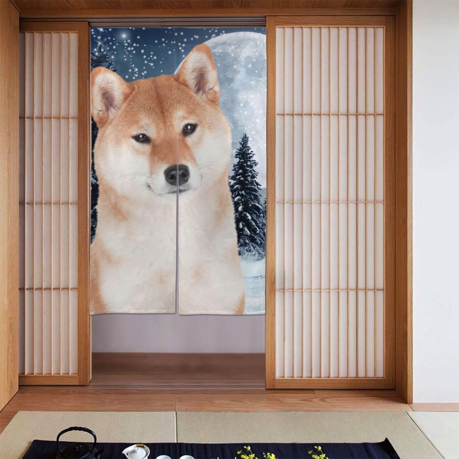 Amazon｜のれん 柴犬 犬柄 萌え かわいい アニメ おしゃれ 間仕切り