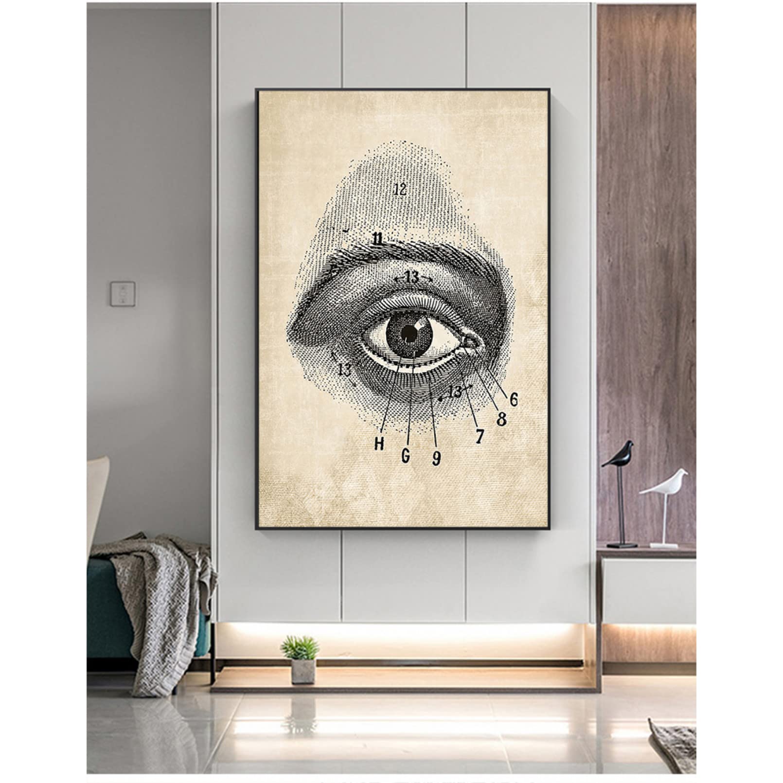 Lienzo para pintar que inspira calma, arte vintage nórdico para decoración del hogar
