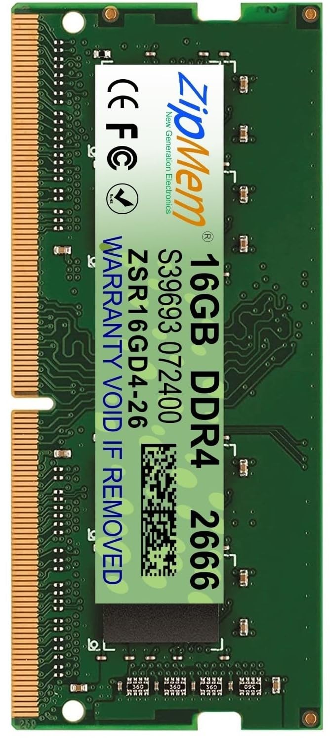 BUFFALO 2666MHz 16GB DDR4メモリー2枚セット 計32GB Zipmem 16GB DDR4 2666MHz Laptop/Notebook RAM SO-DIMM