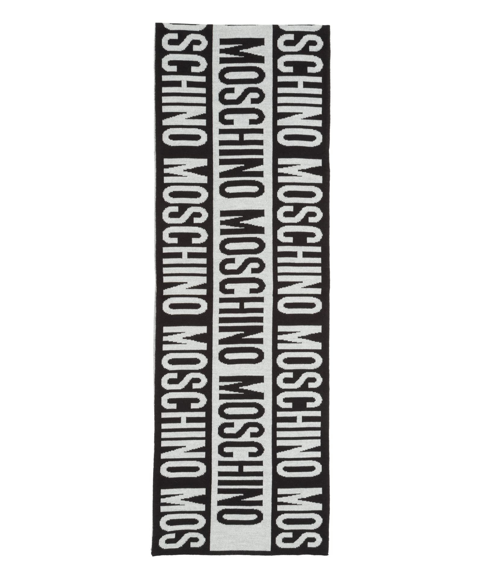 MOSCHINO sciarpa lana uomo black - grey