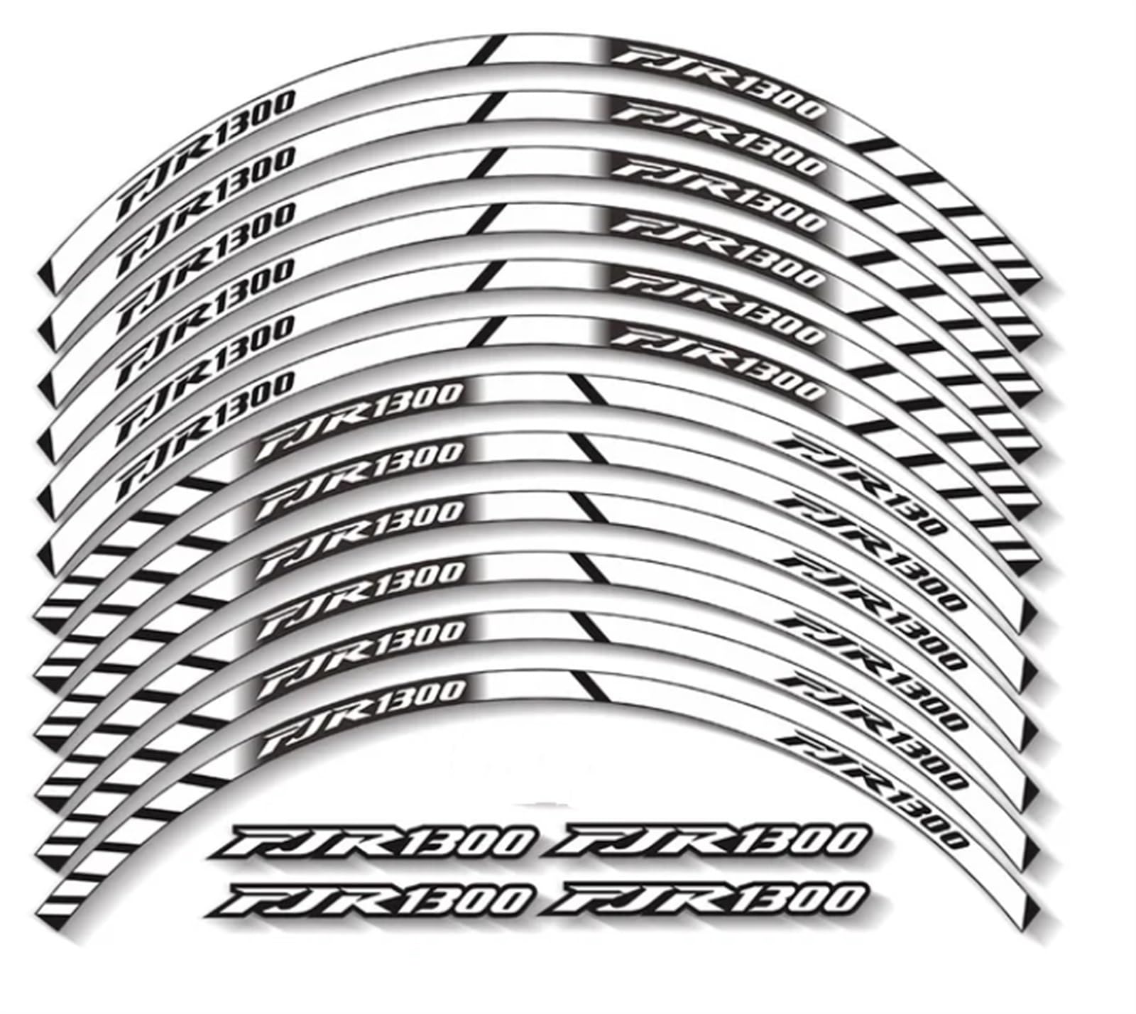 Motorcycle Wheel Stickers Reflective Decals Rims for Yamaha FJR1300 Fjr 1300 Wheel Rim Sticker(Color4)