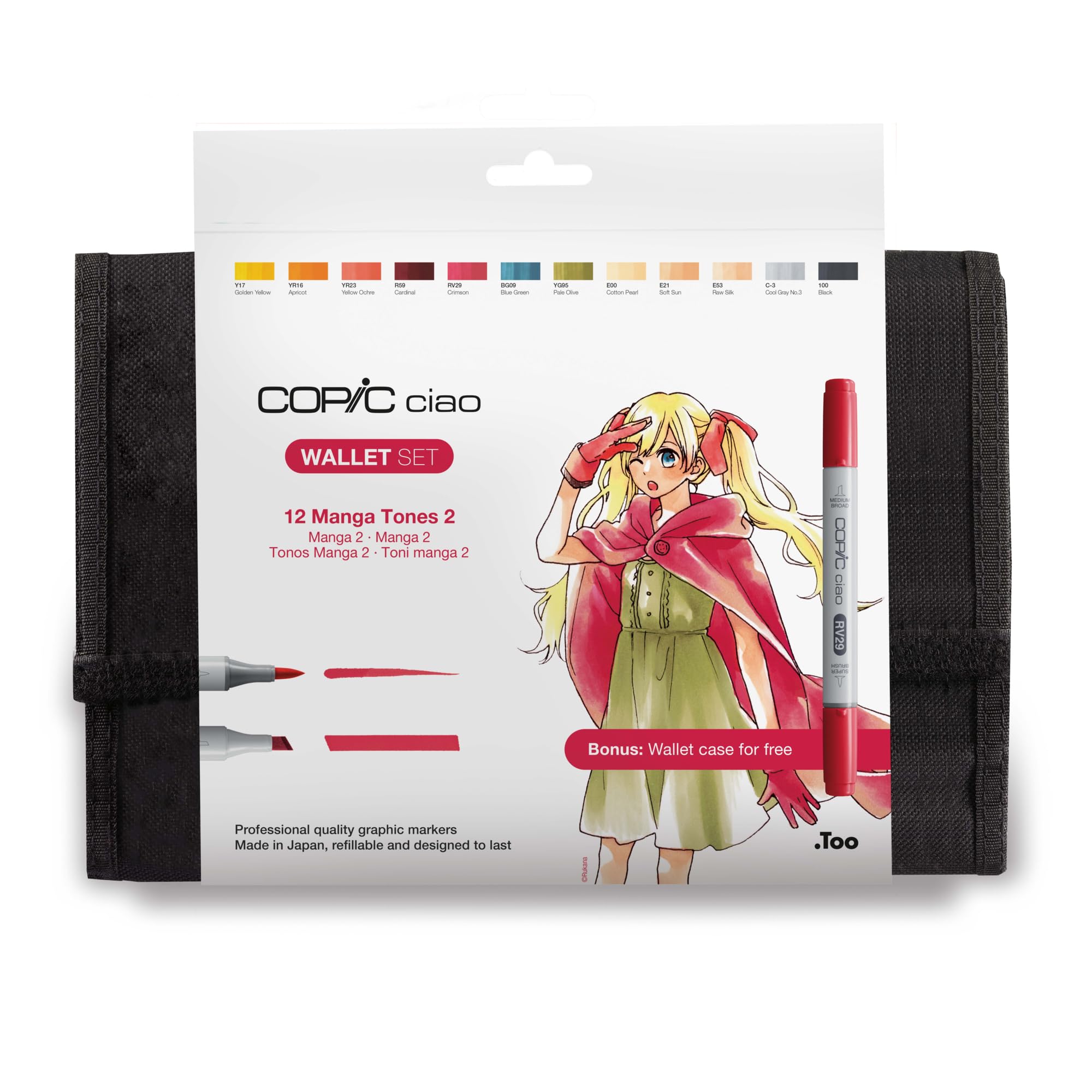 Copic Ciao - Set de rotuladores (12 unidades, para dibujar manga)