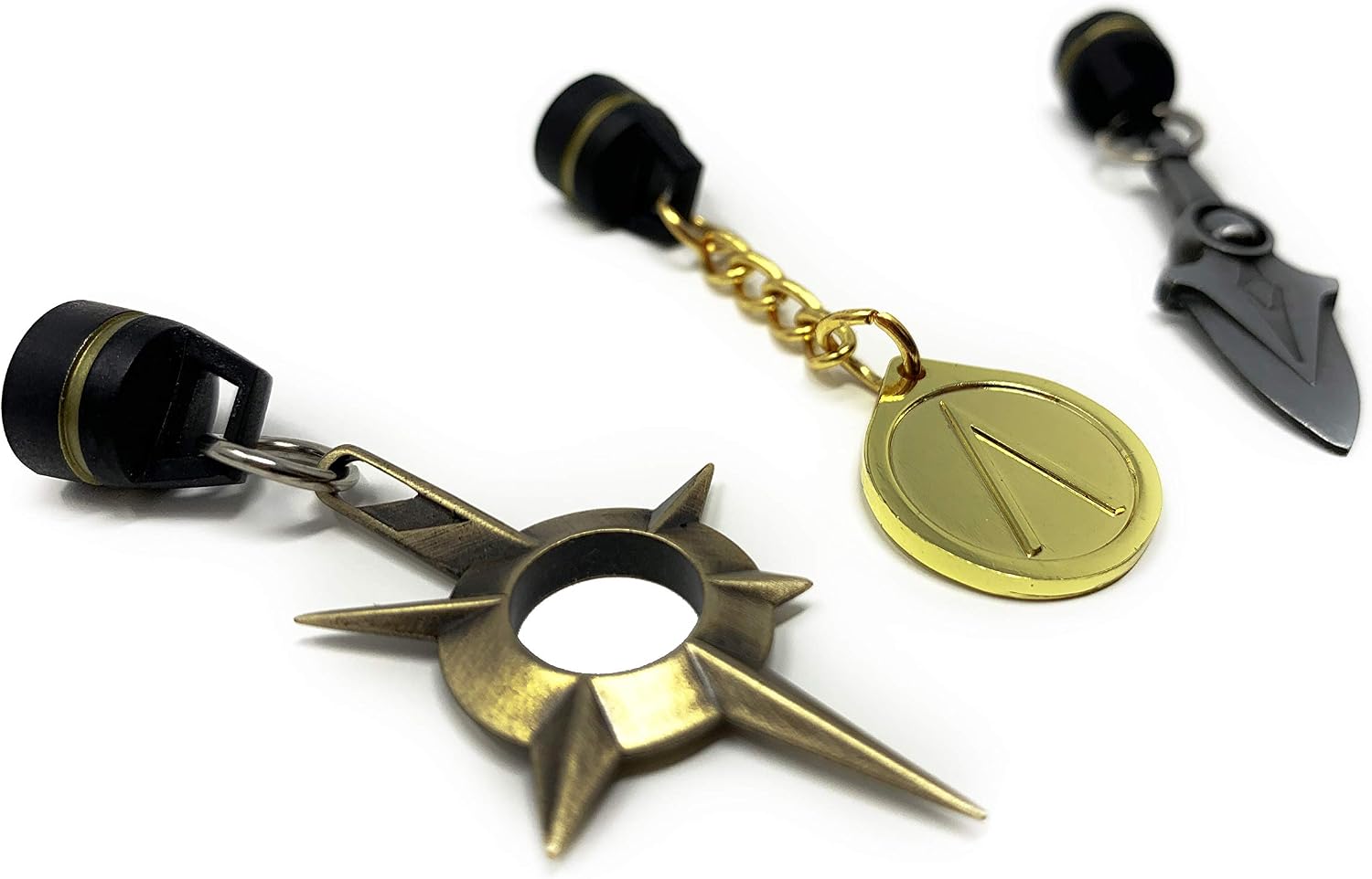Citadel Black Mini Desktop Buddy - 3 Pack - Magnetic Metal Gaming Accessory with Drawstring Bag, Mini Video Game Pendant, Strong Neodymium Magnet, Gift for Gamers